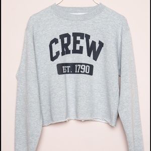 John Galt Brandy Melville Cropped Crew Sweatshirt